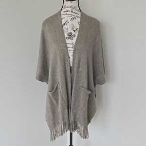 Kelly & Katie Gray Fringe Women's Poncho